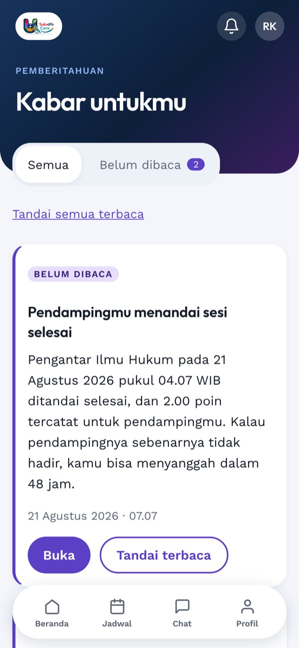 Kotak masuk pemberitahuan